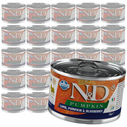 Farmina N&D Dog Lamb Pumpkin Blueberry 24x140g Karma dla Psa z Jagnięciną Dynią Borówką