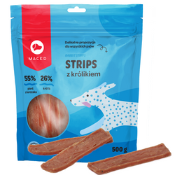 Maced Strips Z Królikiem Miękki Przysmak Dla Psa 500g