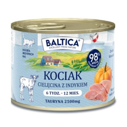 Baltica Smaki Regionów Cielęcina z Indykiem 185g Bezzbożowa Mokra Karma Dla Kociąt