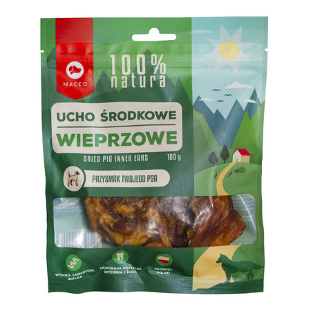 MACED Ucho Środkowe 100% Przysmak Dla Psa 100g 