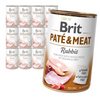 Brit Pate&Meat Mokra Karma Dla Psów z Królikiem Puszka 12x400g