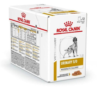 Royal Canin Veterinary Urinary S/O Moderate Calorie 24x100g Mokra Karma W Sosie Dla Psa Na Kamienie Struwitowe