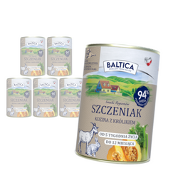 Baltica Kozina z Królikiem 6x400g Bezzbożowa Mokra Karma Dla Szczeniąt