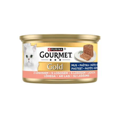 Purina Gourmet Gold Mus z Łososiem 48x85g Mokra Karma Dla Kota