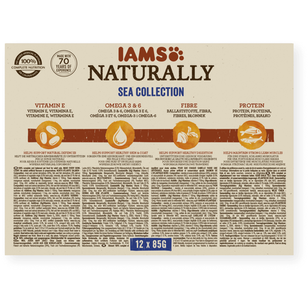 Iams Naturally Adult Sea Collection 48x85g Mokra Karma Dla Kota Rybne Smaki