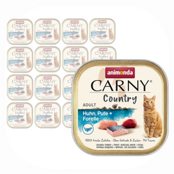 Animonda Carny Country 16x100g Mokra Karma Dla Kota z Kurczakiem Indykiem i Pstrągiem