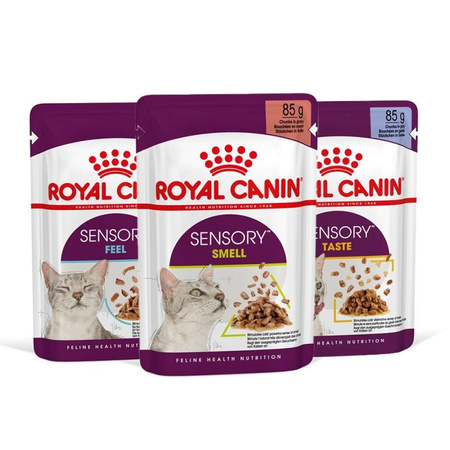 ROYAL CANIN Sensory Mix Smell Taste Feel w Sosie Zestaw 24x85g Mokra Karma Dla Kotów Wybrednych