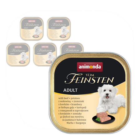 Animonda Vom Feinsten Mokra Karma Dla Psa 6x150g Z Wołowiną I Ziemniakami