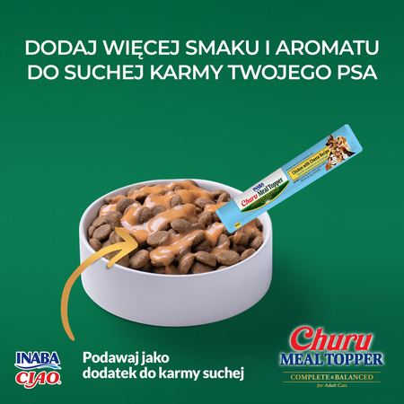 Inaba Dog Meal Topper 5x56g Przysmak Pasta Dla Psa Z Kurczakiem i Serem 4+1 GRATIS