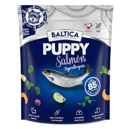 Baltica Puppy XS/S 1kg Hipoalergiczna Sucha Karma z Łososiem Dla Szczeniąt Miniaturowych i Małych Ras