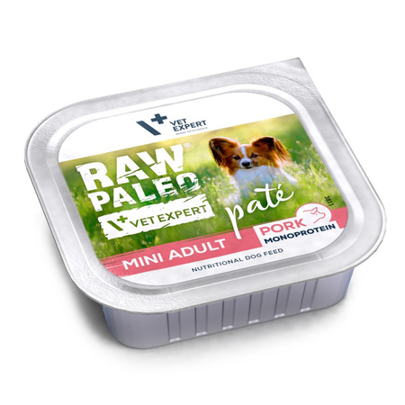 Raw Paleo Pate Mini Adult 12x150g Monoproteinowa Mokra Karma Pasztet Dla Dorosłych Psów Małych Ras Z  Wieprzowiną I Kaczką