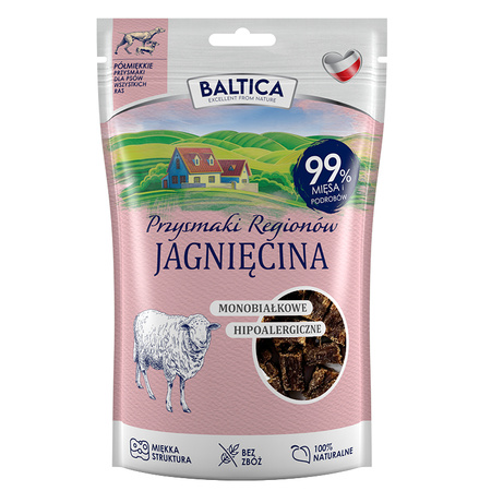 Baltica Naturalny Półmiękki Przysmak Treningowy z Jagnięciny Dla Psa 80g