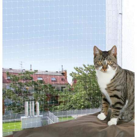 Trixie Siatka Ochronna Dla Kota Na Okno Balkon 6x3m Przezroczysta