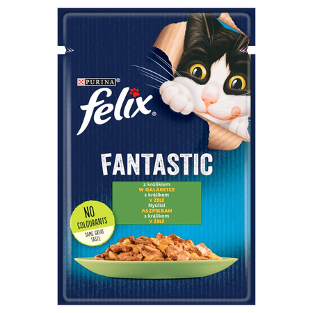 Felix Fantastic Karma Dla Kotów Królik W Galaretce Saszetka 6x85g