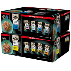 Sheba Fine Flakes Delicacy 160x85g Rybne i Drobiowe Smaki Mokra Karma Dla Dorosłych Kotów w Galaretce