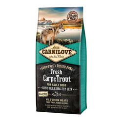 CARNILOVE FRESH CARP & TROUT FOR ADULT 12KG - sucha karma dla psów, karp i pstrąg