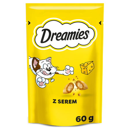 DREAMIES Variety Snack Box – karma uzupełniająca dla kotów (z kurczakiem, z serem i o smaku łososia) - 720g