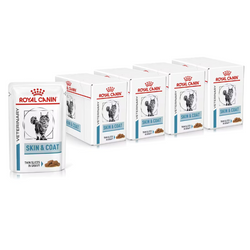 Royal Canin Veterinary Skin & Coat 48x85g Mokra Karma Dla Kotów W Sosie Zdrowa Skóra I Sierść