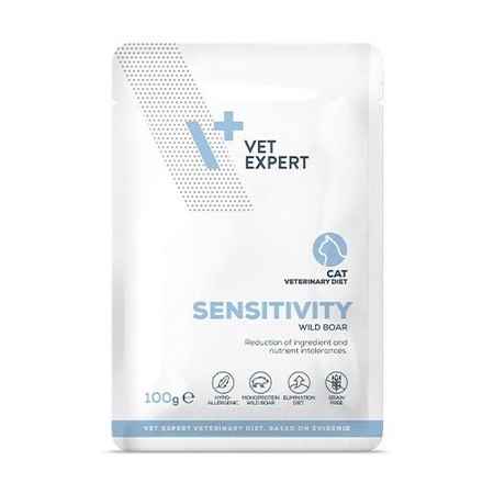 Vet Expert Sensitivity Mokra Karma Weterynaryjna Z Dzikiem 24x100g Dla Kotów Z Nietolerancją Pokarmową