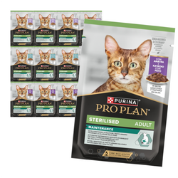 Purina Pro Plan Adult Sterilised Maintenance Mix Smaków 12x85g Mokra Karma Dla Kota Kaczka Indyk Ryba