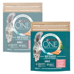 Purina One Bifensis Adult 2x800g Sucha Karma Dla Kota z Łososiem