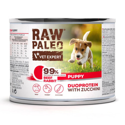 Raw Paleo Beef&Rabbit Puppy Duoprotein 200g Mokra Karma Dla Szczeniąt z Wołowiną i Królikiem