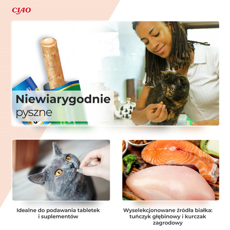 Inaba Cat Churu Rolls 24x10g Przysmak Dla Kota Pałeczki Z Nadzieniem Mix Smaków