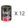 Mokra Karma dla Kotów Rafi Cat Adult z Cielęciną Puszka Zestaw 12 x 400 g