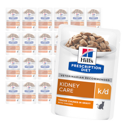 Hill's Prescription Diet k/d Kidney Care 24x85g Mokra Karma W Sosie Z Kurczakiem Dla Kota Z Niewydolnością Nerek