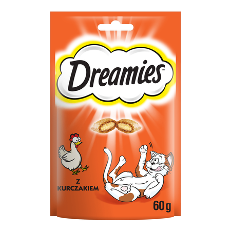 DREAMIES Variety Snack Box – karma uzupełniająca dla kotów (z kurczakiem, z serem i o smaku łososia) - 720g
