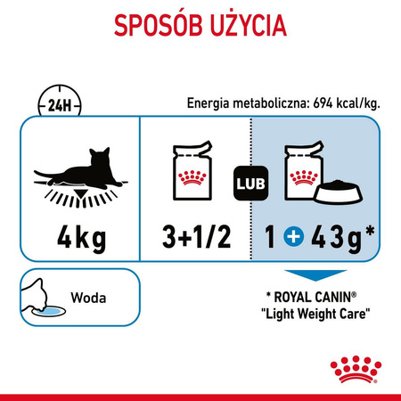 ROYAL CANIN Light Weight Care 12x85g Karma Mokra Dla Kotów z Tendencją Do Nadwagi Sos