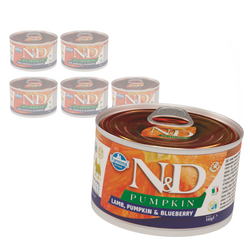 N&D Dog Lamb Pumpkin Blueberry 140g Psy dorosłe - jagnięcina, dynia i borówka