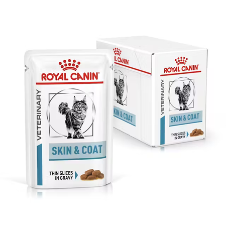 Royal Canin Veterinary Skin & Coat 48x85g Mokra Karma Dla Kotów W Sosie Zdrowa Skóra I Sierść