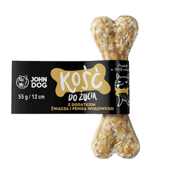 Przysmak Dla Psa John Dog Kość Do Żucia Z Dodatkiem Żwacza I Penisa Wołowego 12cm