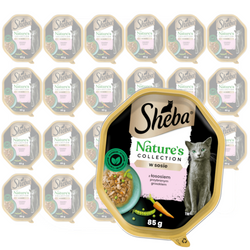 POLECANY SKLEP ✰ Sheba Nature's Collection 24x85g Z Łososiem I Zielonym Groszkiem W Sosie Mokra Karma Dla Dorosłych Kotów ✰ SZYBKA DOSTAWA ♡ RABAT 5% ZA SUBSKRYPCJE NEWSLETTERA