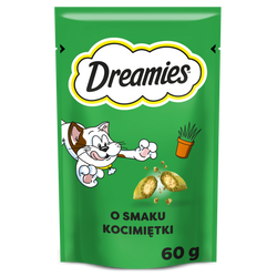 Dreamies Przysmak Dla Kota Chrupiące Paszteciki Z Nadzieniem Z Nutą Kocimiętki 60g