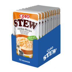 Inaba Cat Ciao Stew 12x40g Uzupełniająca Karma Dla Kota Potrawka z Kurczakiem