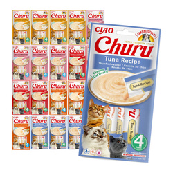 Inaba Cat Churu Mix Smaków 80x14g Kremowy Przysmak Dla Kota Pasta Kurczak Tuńczyk Łosoś Krab Wołowina