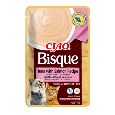 Inaba Cat Ciao Bisque 24x40g Uzupełniająca Karma Dla Kota Zupa Krem z Kurczakiem Wołowiną i Rybą