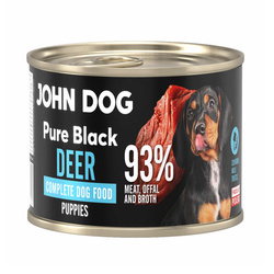 John Dog Pure Black Deer Puppies 200g Mokra Karma Dla Szczeniąt Z Jeleniem