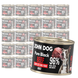 John Dog Pure Black Beef Adult 24x200g Mokra Karma Dla Psa Z Wołowiną
