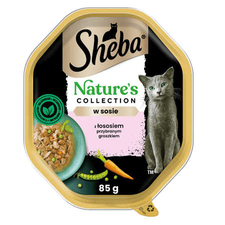 Sheba Nature's Collection 6x85g Z Łososiem I Zielonym Groszkiem W Sosie Mokra Karma Dla Dorosłych Kotów