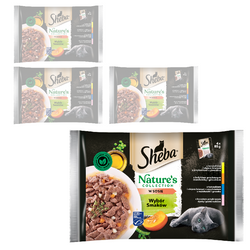 Sheba Nature's Collection 16x85g Mokra Karma Dla Kotów Wybór Smaków W Sosie Kurczak Indyk Tuńczyk Łosoś