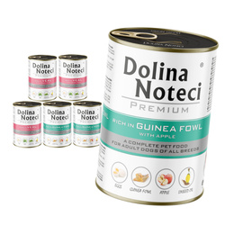 Dolina Noteci Premium 6x400g Bogata w Cielęcinę z Groszkiem i Perliczkę z Jabłkiem Mokra Karma Dla Psa