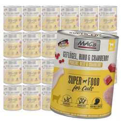 MAC's 24x800g Bezzbożowa Mokra Karma Dla Kota Drób i Żurawina