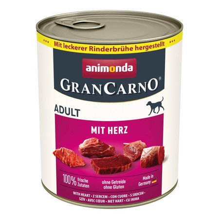 Animonda GranCarno Adult 12x800g Mokra Karma Dla Psa Mix Smaków Wołowina Jagnięcina Kaczka Indyk Wieprzowina Kurczak