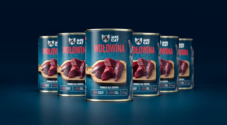 Jane Cat ADULT WOŁOWINA 6x 400g mokra karma dla kotów bez zbóż i kurczaka