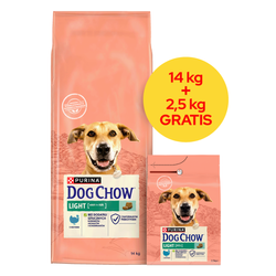 Purina Dog Chow Adult Light z Indykiem 14kg+2,5kg Gratis Sucha Karma Dla Dorosłych Psów