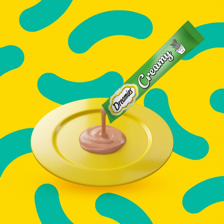 Dreamies Creamy 12x10g Kremowy Przysmak Dla Kota Z Serem I Z Kocimiętką