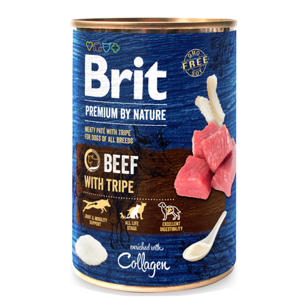 Brit Premium by Nature Adult Mokra Karma Dla Psa Wołowina Z Flakami 6x400g